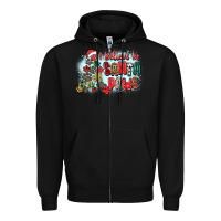 Black i believe in santa paws Zipper Hoodie - Zillion Design Studio