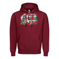 Burgundy i believe in santa paws Zipper Hoodie - Zillion Design Studio
