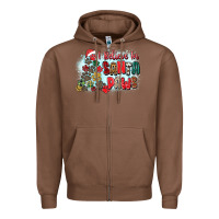 Chestnut i believe in santa paws Zipper Hoodie - Zillion Design Studio