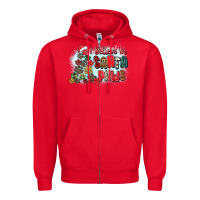 Red i believe in santa paws Zipper Hoodie - Zillion Design Studio