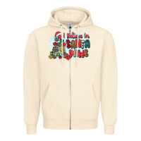 Sandshell i believe in santa paws Zipper Hoodie - Zillion Design Studio