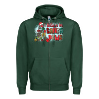 Sports Green i believe in santa paws Zipper Hoodie - Zillion Design Studio