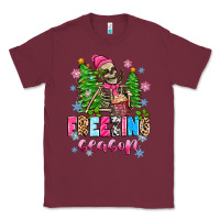 Burgundy freezing season skeleton Classic Tee - Zillion Design Studio