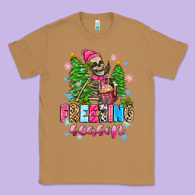 Freezing Season Skeleton Classic Tee Designed By Zillion Design Studio