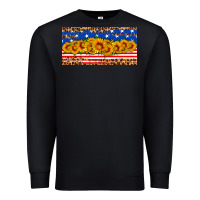 Black usa flag sunflowers license plate Premium Sweatshirt - HRA Design Shop