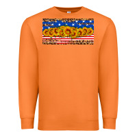 Usa Flag Sunflowers License Plate Premium Sweatshirt | Teevron