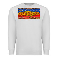 Dove Grey usa flag sunflowers license plate Premium Sweatshirt - HRA Design Shop