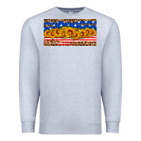Heather Grey usa flag sunflowers license plate Premium Sweatshirt - HRA Design Shop