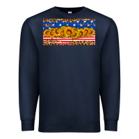 Navy usa flag sunflowers license plate Premium Sweatshirt - HRA Design Shop
