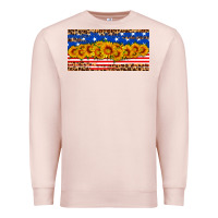 Pale Pink usa flag sunflowers license plate Premium Sweatshirt - HRA Design Shop