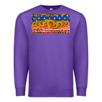 Purple usa flag sunflowers license plate Premium Sweatshirt - HRA Design Shop