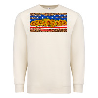 Sandshell usa flag sunflowers license plate Premium Sweatshirt - HRA Design Shop