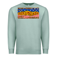 Seafoam usa flag sunflowers license plate Premium Sweatshirt - HRA Design Shop