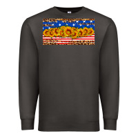 Smoke usa flag sunflowers license plate Premium Sweatshirt - HRA Design Shop
