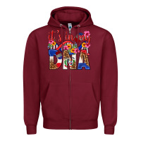 Burgundy its in my dna dominican republic Zipper Hoodie - texasbilliewilder