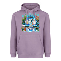 Lavender snowman gnome truck Heavyweight Hoodie - texasbilliewilder