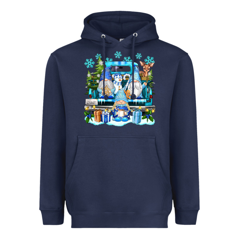 Snowman Gnome Truck Heavyweight Hoodie by texasbilliewilder | Teevron