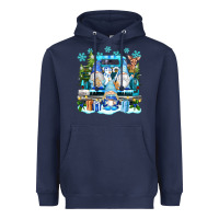 Navy snowman gnome truck Heavyweight Hoodie - texasbilliewilder