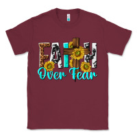 Burgundy faith over fear Classic Tee - texasbilliewilder