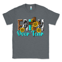 Charcoal Heather faith over fear Classic Tee - texasbilliewilder