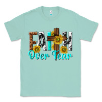 Seafoam faith over fear Classic Tee - texasbilliewilder