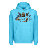Ocean Blue Crab Premium Hoodie - LillyAllenDesigns
