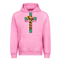 Fuchsia Pink Believe Cross Urban Hoodie - Jasminsmagicworld