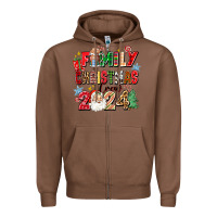 Chestnut family christmas crew 2024 Zipper Hoodie - Zillion Design Studio