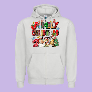 Family Christmas Crew 2024 Zipper Hoodie Designed By Zillion Design Studio