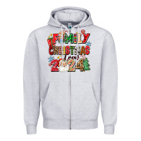 Heather Grey family christmas crew 2024 Zipper Hoodie - Zillion Design Studio