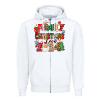 White family christmas crew 2024 Zipper Hoodie - Zillion Design Studio