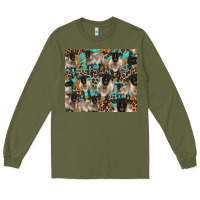 Army Green Suffolk sheeps Long Sleeve Tee - BarkalooDesign