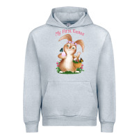 Heather Grey Babies First Easter Girls Urban Hoodie - Jasminsmagicworld
