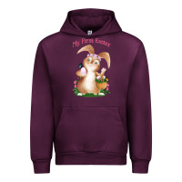 Mauve Wine Babies First Easter Girls Urban Hoodie - Jasminsmagicworld