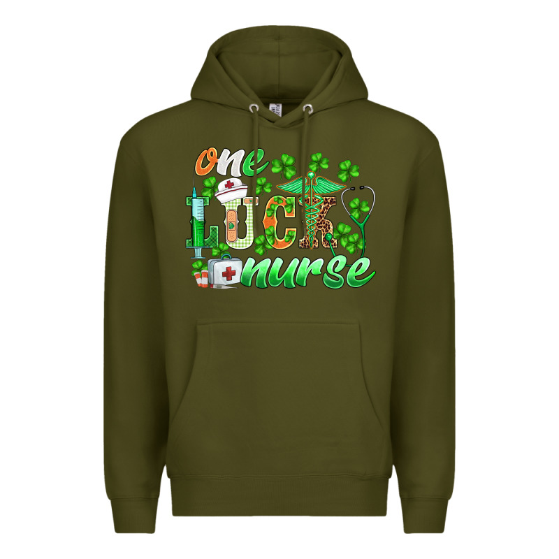St.patricks One Lucky Nurse Premium Hoodie by BarkalooDesign | Teevron