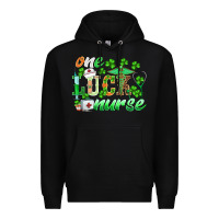 Black st.patricks one lucky nurse Premium Hoodie - BarkalooDesign