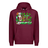 Burgundy st.patricks one lucky nurse Premium Hoodie - BarkalooDesign