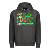 Charcoal Heather st.patricks one lucky nurse Premium Hoodie - BarkalooDesign
