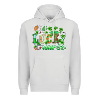 Dove Grey st.patricks one lucky nurse Premium Hoodie - BarkalooDesign