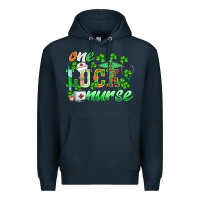 Navy st.patricks one lucky nurse Premium Hoodie - BarkalooDesign