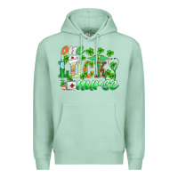 Seafoam st.patricks one lucky nurse Premium Hoodie - BarkalooDesign