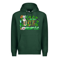 Sports Green st.patricks one lucky nurse Premium Hoodie - BarkalooDesign