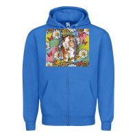 True Royal Watercolor Easter Bunny With Daisy Zipper Hoodie - RanaPortraitStore