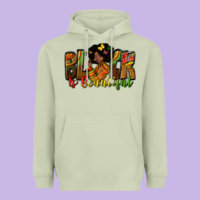 Black Is Beautiful Juneteenth Heavyweight Hoodie Designed By Zillion Design Studio