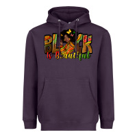 Plum Black is beautiful juneteenth Heavyweight Hoodie - Zillion Design Studio