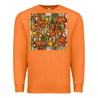 Carrot christmas leopard cow with gift boxes Premium Sweatshirt - FaDigitalArtStudio