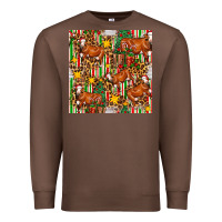 Chestnut christmas leopard cow with gift boxes Premium Sweatshirt - FaDigitalArtStudio