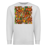 Dove Grey christmas leopard cow with gift boxes Premium Sweatshirt - FaDigitalArtStudio
