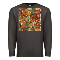 Smoke christmas leopard cow with gift boxes Premium Sweatshirt - FaDigitalArtStudio