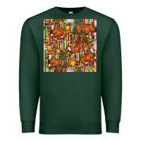 Sports Green christmas leopard cow with gift boxes Premium Sweatshirt - FaDigitalArtStudio